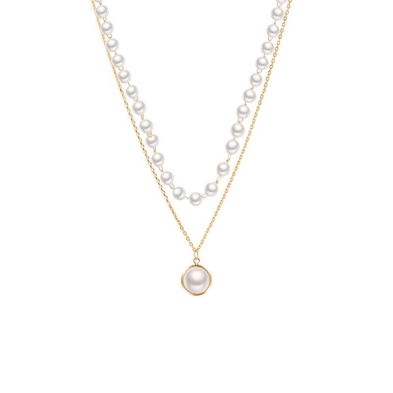 2023 Double-Layer Retro Pearl Necklace for Women - Luxury High-End Design Clavicle Chain