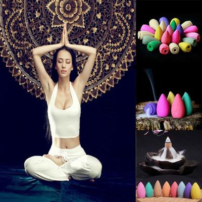 40Pcs Air Purification Buddhism Smoke Back-flow Incense Cones Scent Aroma Spice