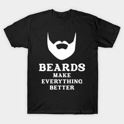 Męska czarna koszulka z nadrukiem Bardzo duża koszulka męskie brody sprawiają, że wszystko jest lepsze koszula śmieszne dri No-Cut Transfer Paper Print Cotton Tshirt