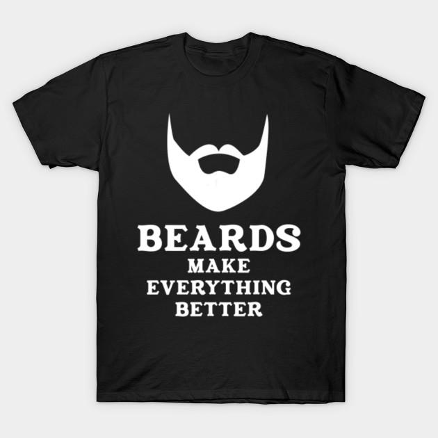 Men Black Print T-shirt Super Large TShirt mens beards make everything better shirt funny dri No-Cut Transfer Paper Print Cotton Tshirt
