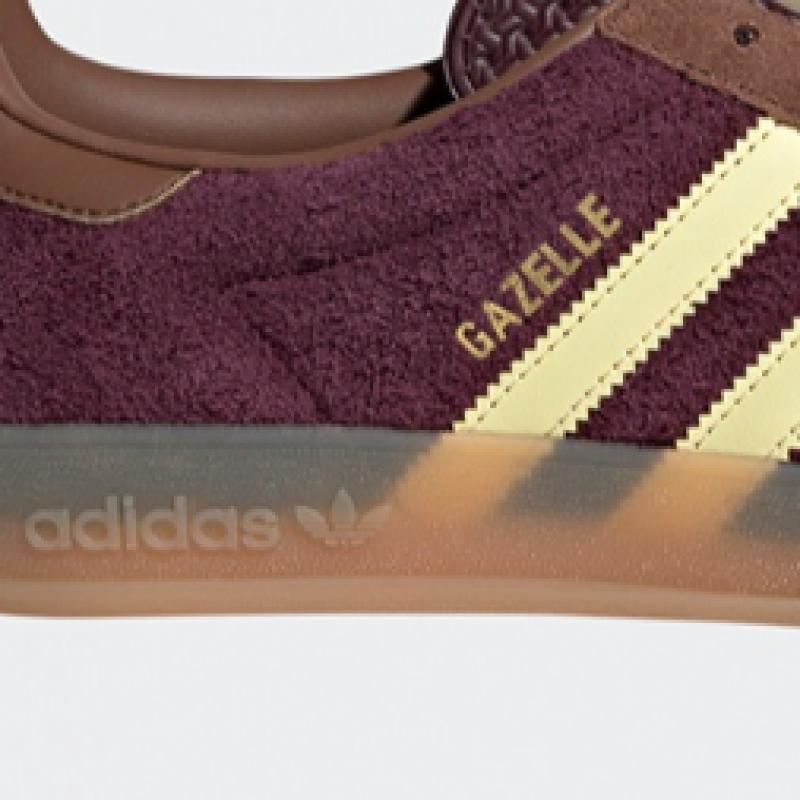 Adidas Gazelle Indoor   Maroon  Yellow Ji0324