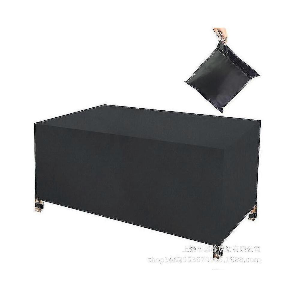 Outdoor Furniture Cover Rectangular Waterproof UV Resistant 213x132x74cm Patio Table Cover Black