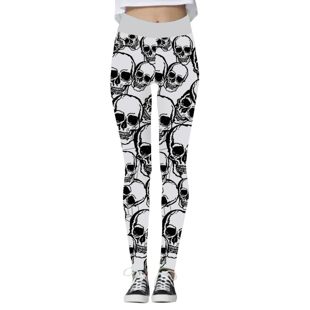 Women's Halloween 3D Printing Slim Stretch Yoga Pants Outdoor Gym Pants