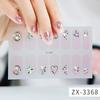 ZX 3D Waterproof No-Cure Gel Nail Wraps, Full Cover Japanese & Korean Style Spring & Summer Nail Stickers, Nail Patch Films
