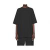 Unisex Streetwear Cotton Tee With Letter Print Loose Fit Short Sleeve T-Shirt Adults