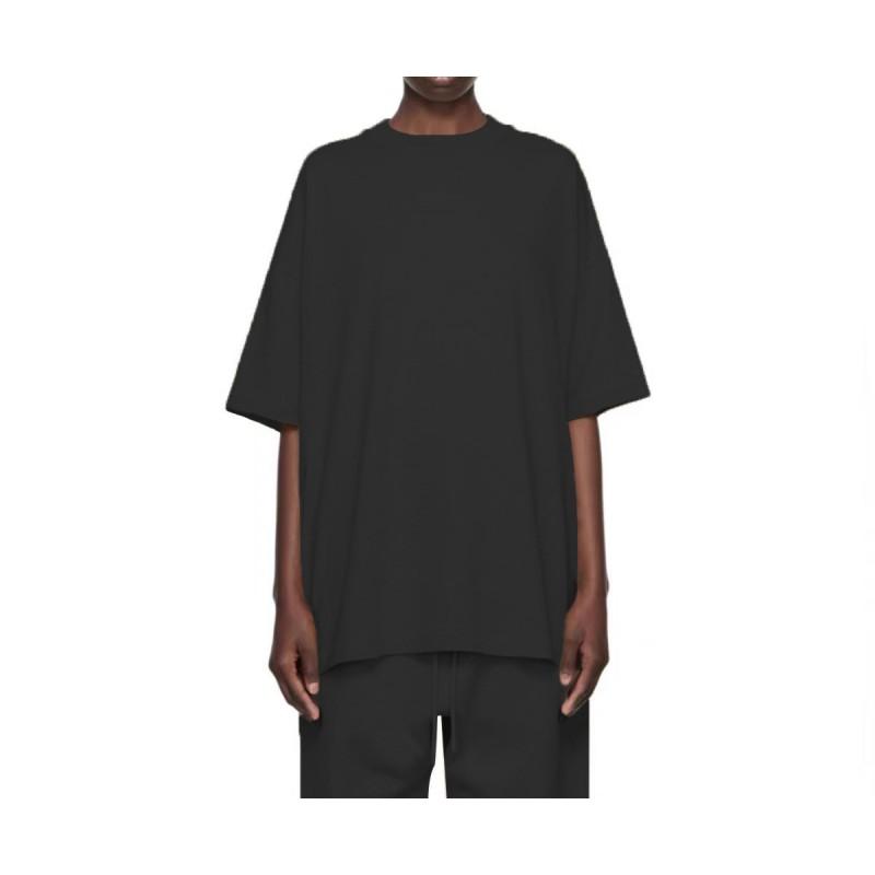 Unisex Streetwear Cotton Tee With Letter Print Loose Fit Short Sleeve T-Shirt Adults