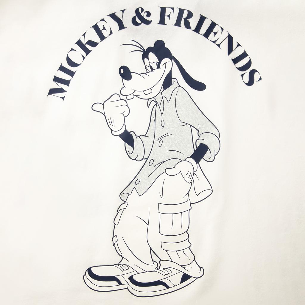 Li Ning X Disney Mickey Kollaboration Sportlicher Lifestyle Serie Lässiges Einfarbiges Colorblock Lockeres Kurzarm Poloshirt Herren Oberteile Off-White APLV505-1