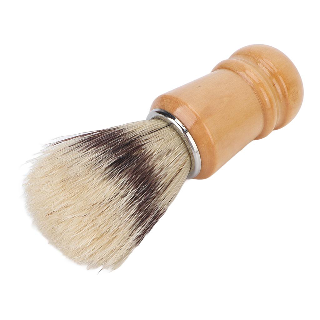 Men"s Shaving Brush Wooden Handle Skin Friendly Facial Beard Cleaning Grooming Shave Tool