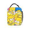 Anime S-Simpsonss Cartoon Thermal Insulated Lunch Bags for School Portable Food Bag Men Women Thermal Cooler Lunch Boxes
