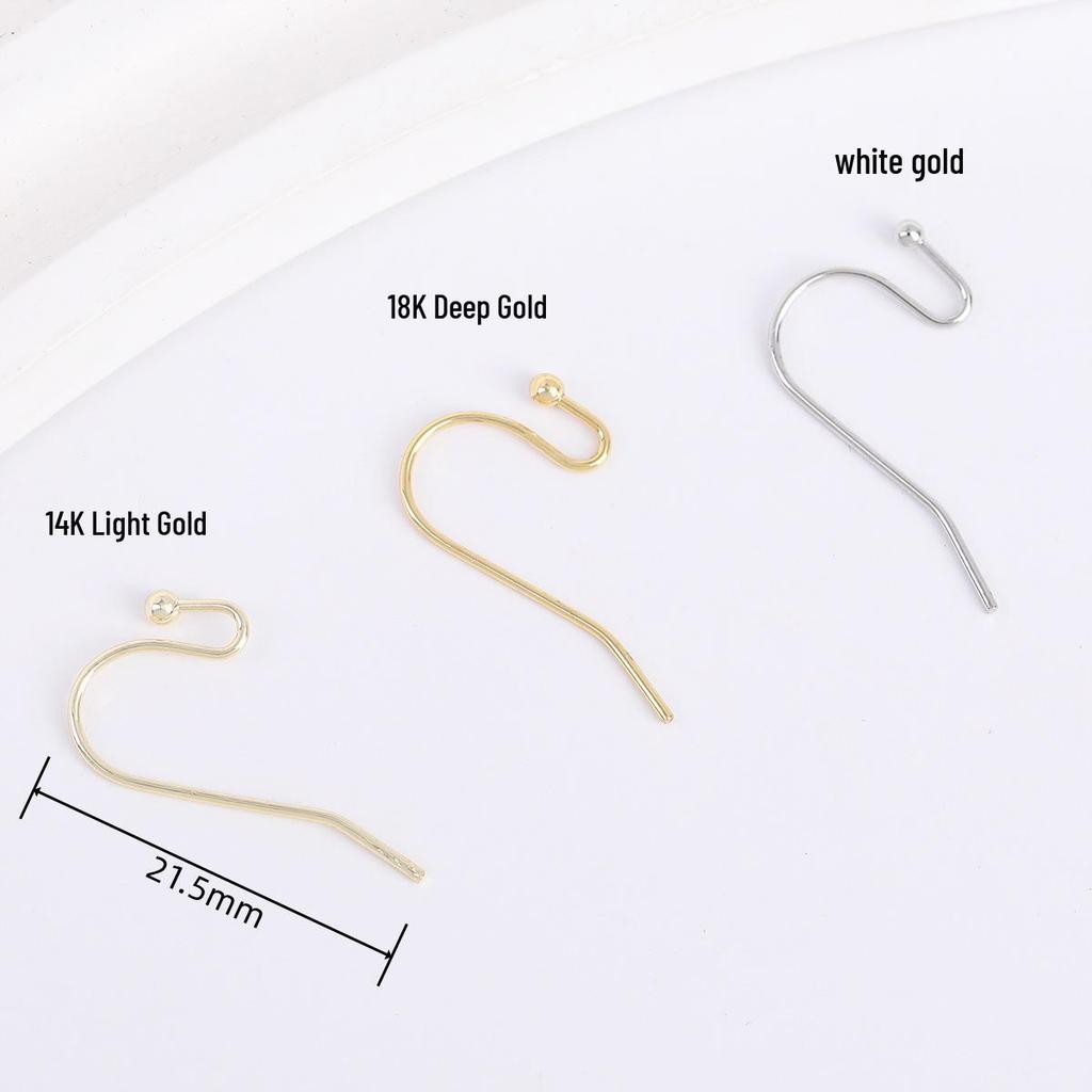 14K Gold Plated Copper Jewelry: French Earrings, Pendants, Ear Hooks, and Studs.