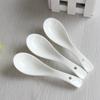 Pure White Ceramic Small Spoon Hotel Restaurant Soup Spoon Home Spoon Porcelain Soup