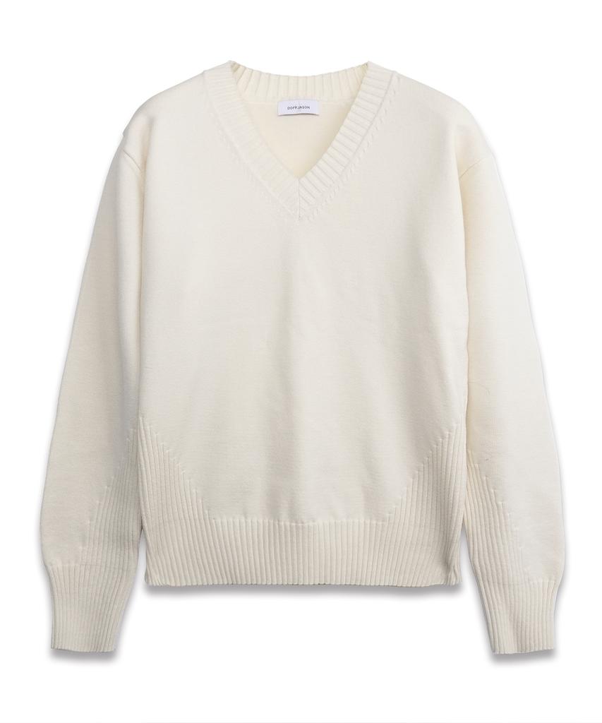 DOFFJASON Reverb V-Neck Knit Ivory