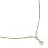 NINA RICCI Earing set Necklace Plated Gold/Rhinestone 4.1g Women Used