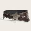 Rivet Belt Women's Decoration Fashion Star Buckle Waist Seal Wide Punk Style Outer Belt
