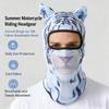 Elastic 3D Cats Pattern Balaclava Mask for Running Hiking and Skiing Comfortable Ice Silk Headcover for Outdoor Actvitiy