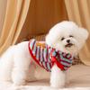 Warm Striped Dog Hoodie Cartoon Pattern Dog Base Coat Winter Dog Clothes  for Autumn Winter