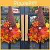Modern Minimalist Door Hanger With Fabric Maple Leaf Hat For Seasonal Festive Accents
