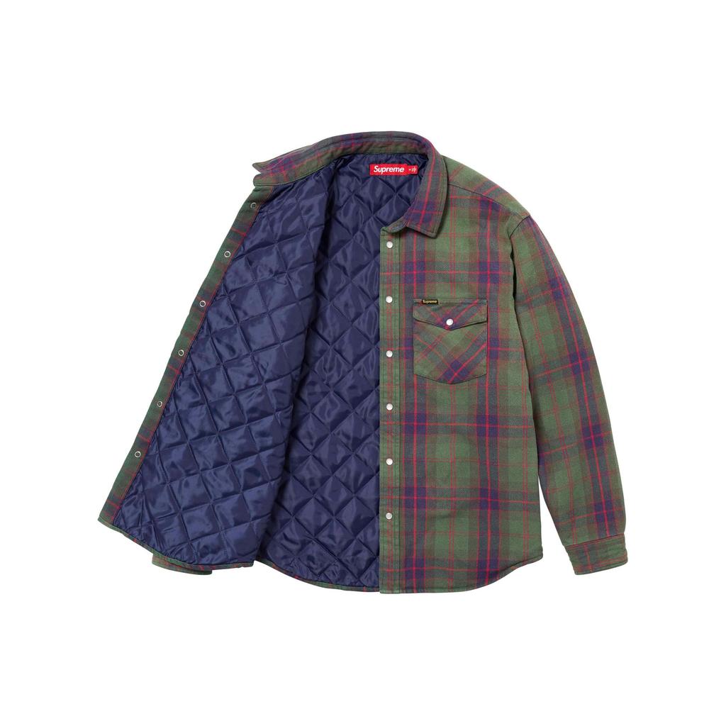 Supreme Quilted Flannel Snap Shirt SUP-SS24-034