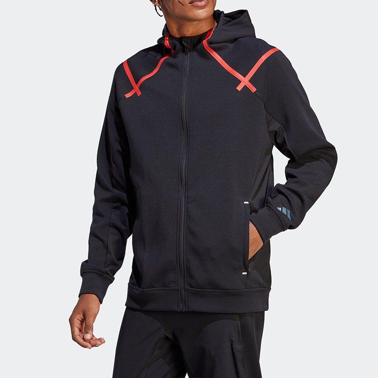 adidas Jackets Men's Black Hooded Moderate Other HS7473