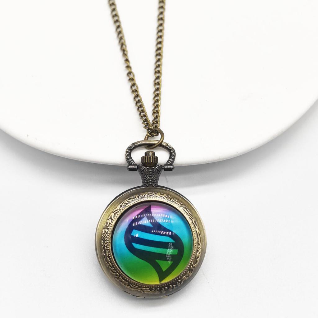 Genshin Kids' Retro Flip Pocket Watch with Custom Photo Options