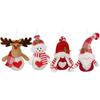 Cartoon Christmas Pendant Soft Handmade Santa Claus Hanging Ornaments Exquisite Elk Snowman Girl Christmas Tree Decoration