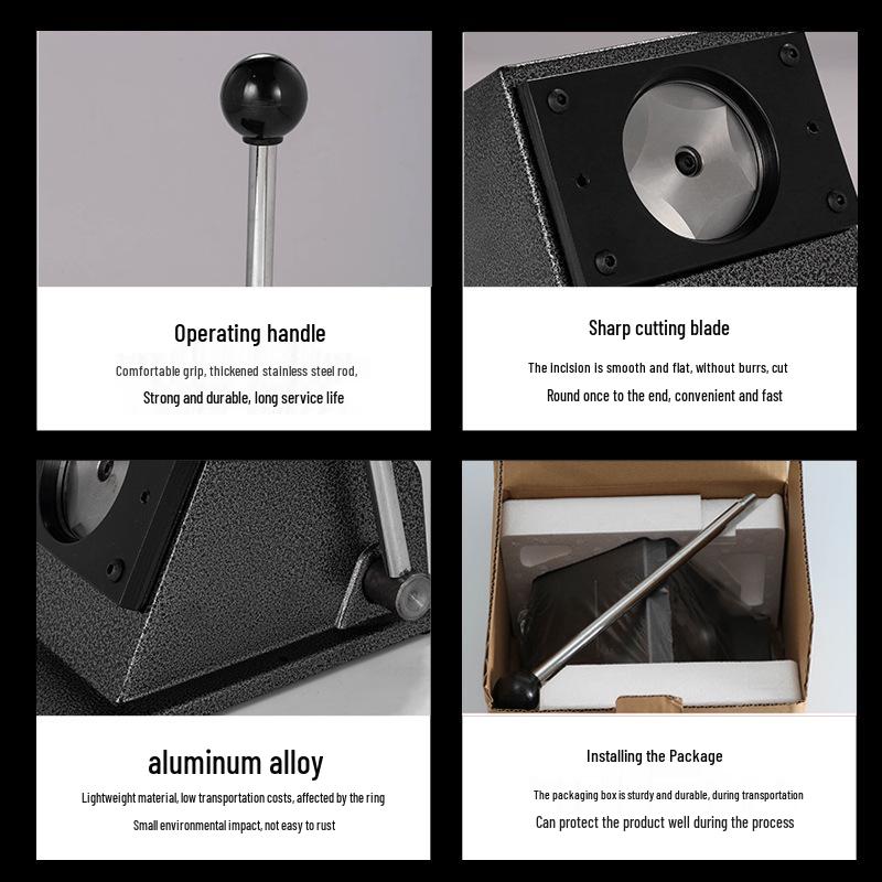 25/75MM Metal Desktop Round Cutter for Tin Badge, Button, Card, and PVC