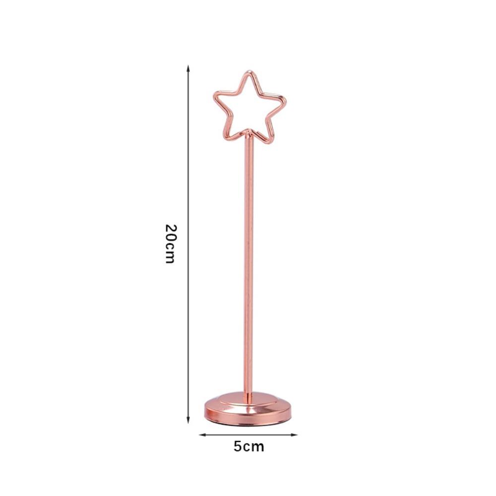 Stainless Steel Photo Clip Pentagram Card Holder New Note Clamp  Party Supplies