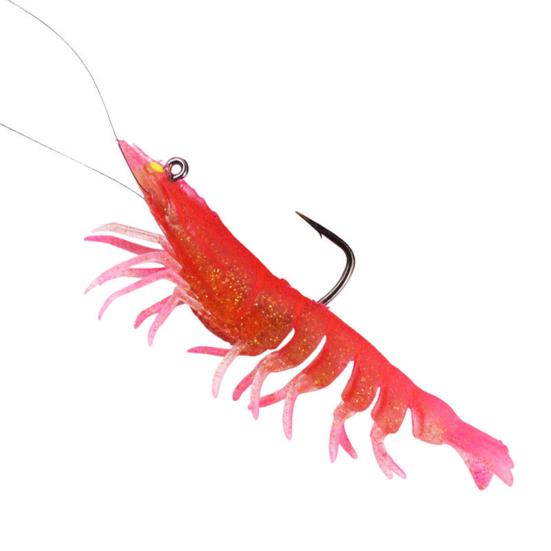 1/3/6Pcs Fishing Lures Shrimps Baits with Hook Realistic Looking Vibrant Color Freshwater Saltwater Shrimp Swimbaits Soft Lures