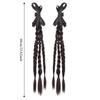 2pcs Sweet Twist Braid Hairpiece Handmade Girls Bow Wig Hairbands  for Women