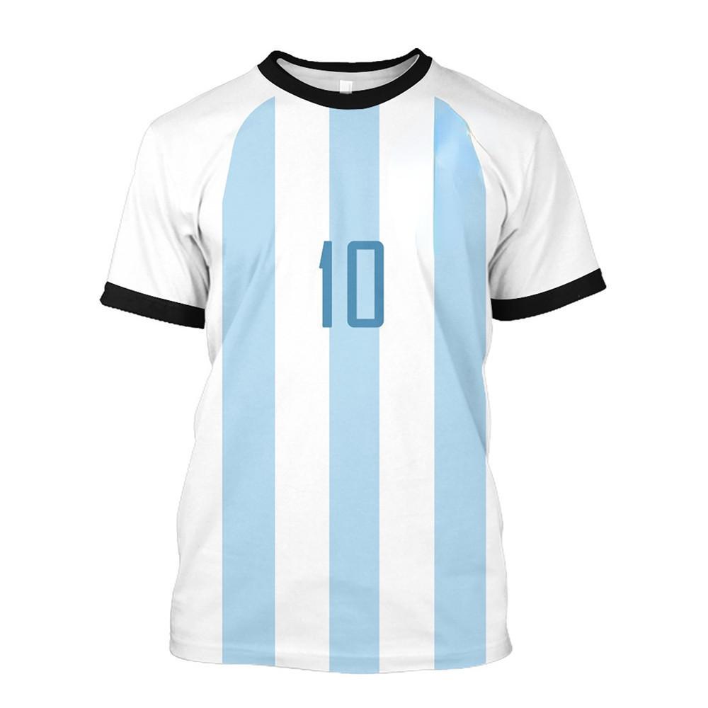 Summer Short Sleeve Football T-shirt Men Sports Casual Outdoor Daily T-shirt Fashionable Comfortable Loose Soft Breathable T-shirt