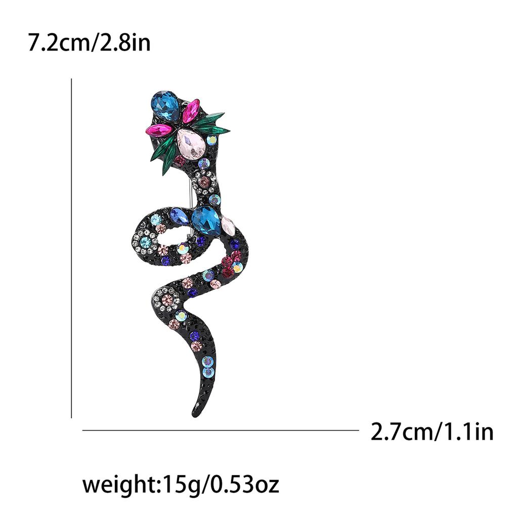 Fashion High-End Versatile Rhinestone Cauliflower Snake Brooch Creative Exquisite Men'S And Women'S Suit Shirt Corsage Jewelry Pin