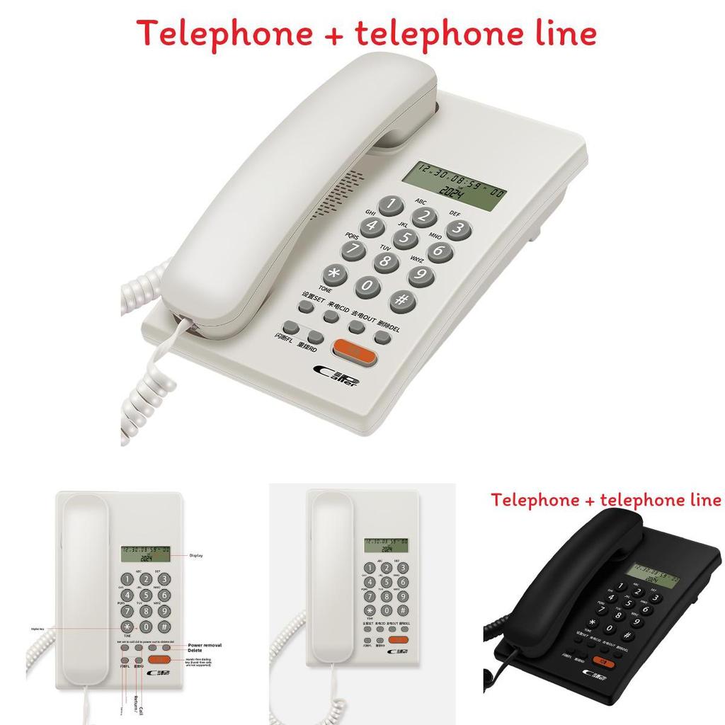 Traditional Corded Landline Phone For Home Office With Call Display And Phonebook Storage