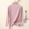 Women's Fashion Solid Colour Long Sleeve Fleece Thickened Top