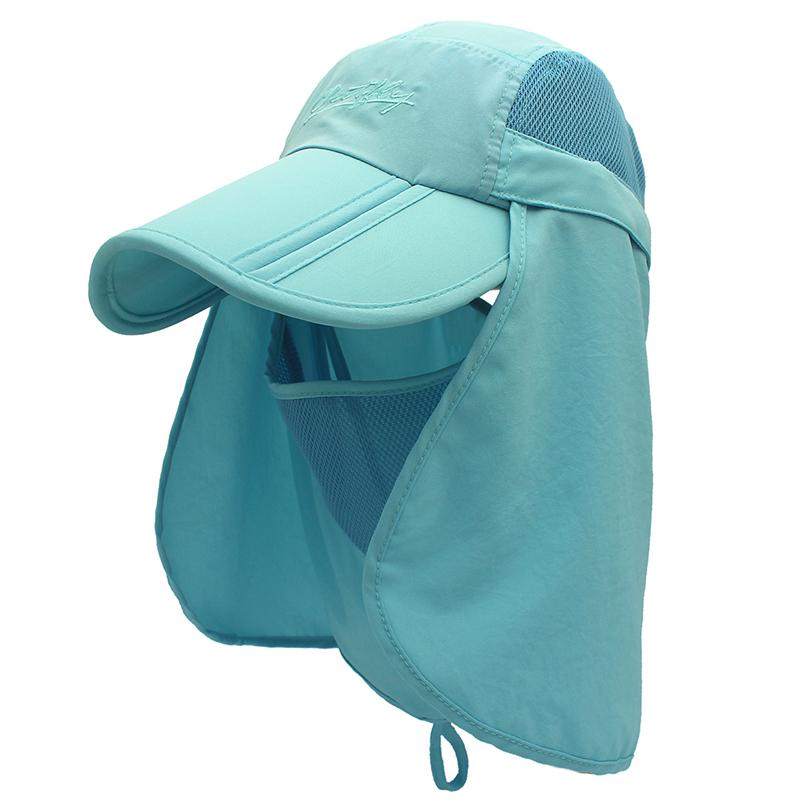 Connectyle Boys Girls Kids Sun Protection Hat Lightweight Breathable Adjustable Mesh Flap Cap Quick Dry Detachable Mask Caps