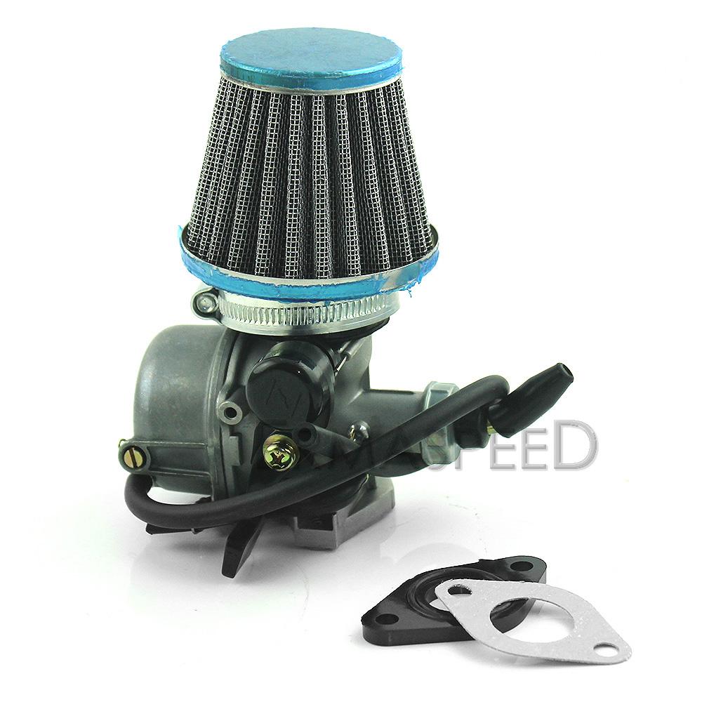 Motocross Carburetor Carb Carby with Air Cleaner Filter Universal for Motorbike Off-Road Sport Bike Manual Lever Choke Dirt