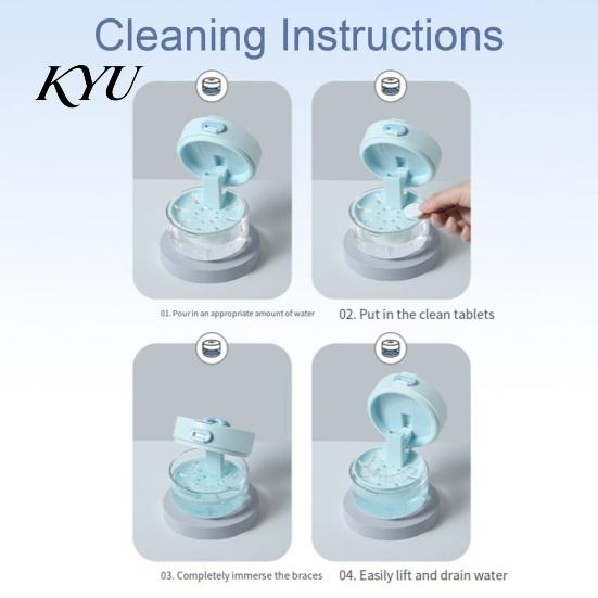 Denture Storage Holder Retainer Case with Mirror, Removal Tool, Cleaning Brush, Leak-Proof Aligner Box Bath Holder, Dental Container for Orthodontic