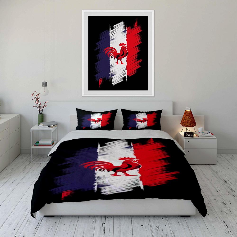 Spain Flag Themed Bedding Set Bedding Duvet Cover Set Duvet Cover Pillowcases Home Decor (1 * Duvet Cover 2 * Pillowcases, Without Duvet Insert)