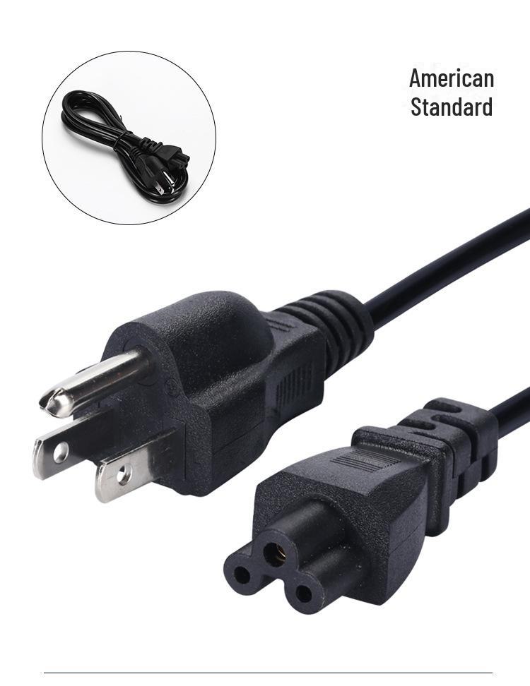 Cable adaptador de alimentación universal para portátil con enchufe C5, compatible con estándares de EE. UU., UE y Reino Unido.