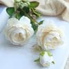 Rose Peony Artificial Flower 3 Heads Plastic for Wedding Office Living Decor