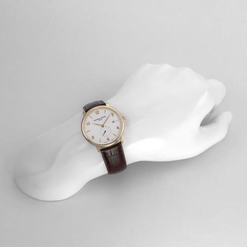 Frederique Constant Slimline Watch, White Dial, 245VA5S5, Men's, Brown