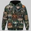 Halloween Hoodie 3D All Over Print Polyester Sweatshirt Gothic Ghost Pumpkin Dragon Cat Witch Horror Streetwear Pullover For Men