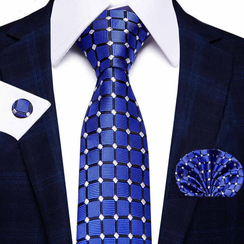 Men'S Business Tie Set, Tie Bow Tie Pocket Towel Cufflinks 3-Piece Set