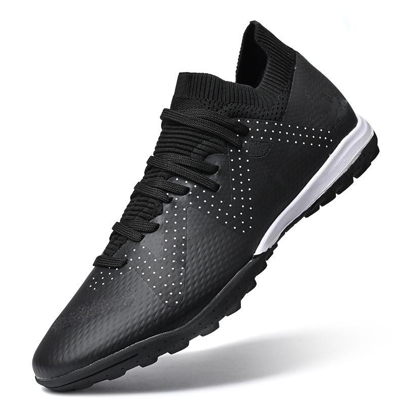 Factory Custom Men's and Women's Football Shoes High Top Game Sports Artificial Grass Splinters Training Football Soccer Shoes