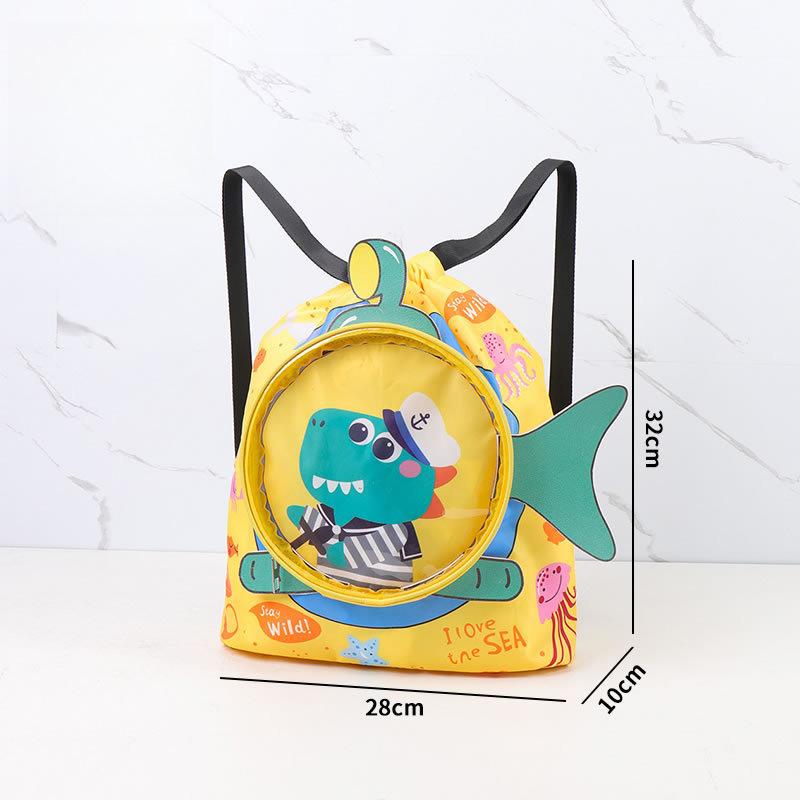 

Children s Waterproof Dry Wet Separation Swimming Bag, Cute Cartoon Kids Travel Sports Backpack, Portable Beach Bag for Boys and Girls S жёлтый