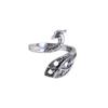 Adjustable Vintage 3D Silver Peacock Ring - Women's Retro Jewelry Accessory
