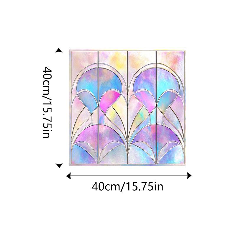 

Разнообразие новых цветных электростатических ПВХ наклеек на стекло против рыбьей чешуи, оконная пленка, домашний декор, оконная решетка, стекло 40*40cm