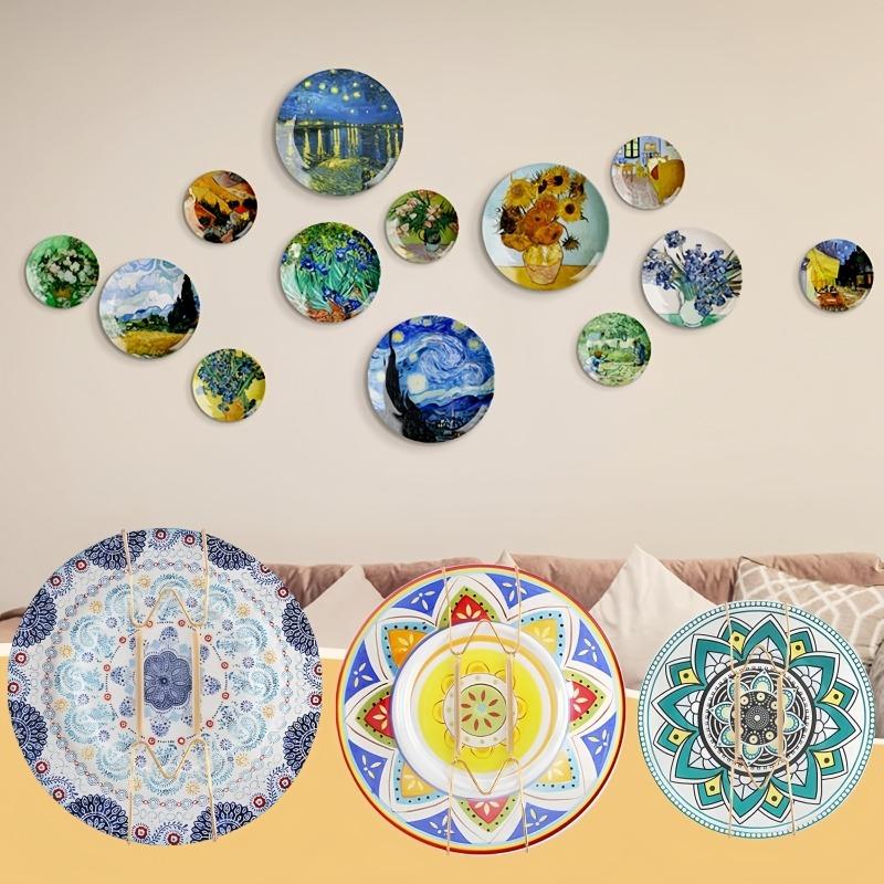 Cintres de Plaque Invisibles Pour Mur Acier Inoxydable Robuste Supports d'Affichage de Plaque Crochet Mural Décoratif pour Décoration de Maison