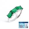 Bolaijewelry 1 Piece Classic Fashion Natural Green Agate Ring for Women 925 Sterling Silver Fine Jewelry Anniversary Party Wear
