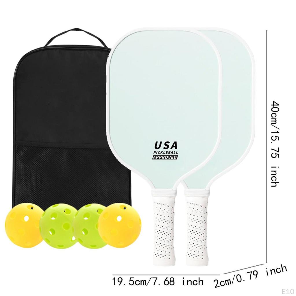 2Pcs Pickleball Paddles Racquets for Indoor Outdoor Use Patio Gym Style A