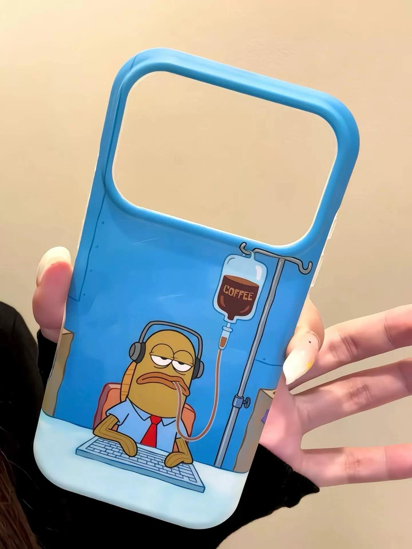 

Cartoon Octopus Coffee IV Drip iPhone 15/16 Pro Max Anti-Fall Case iPhone 17